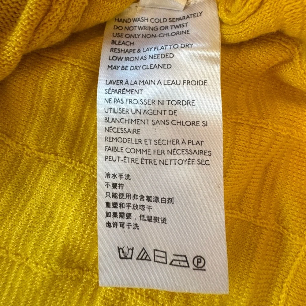 Free People Beach Sunny Yellow Button Down Bomber Cardigan M - Picture 8 of 10